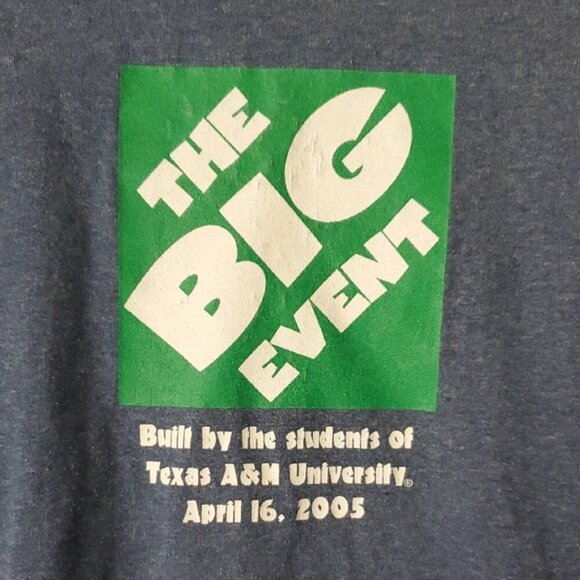 2005 Texas A&M Big Event community service large blue tshirt - Picture 2 of 10